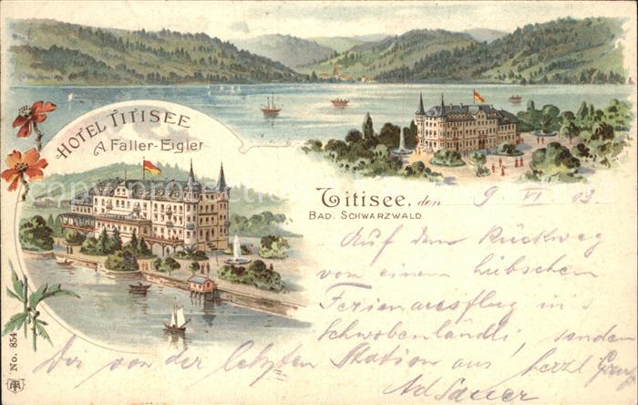 Titisee Hotel Titisee A. Faller-Eigler Litho