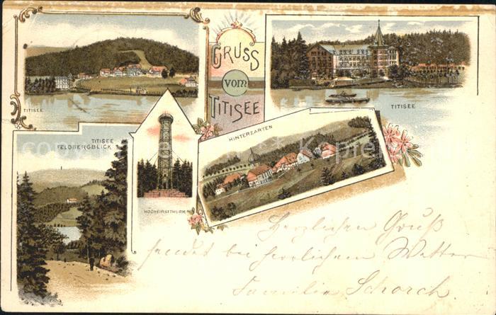 Titisee Hotel Hochfirst-Turm Hinterzarten Litho