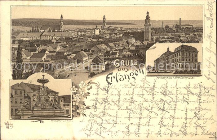 ERLANGEN Bayern Universitaets-Collegiengebaeude Kunstbrunnen