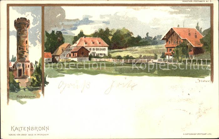 Kaltenbronn Gernsbach Hohlohturm Litho