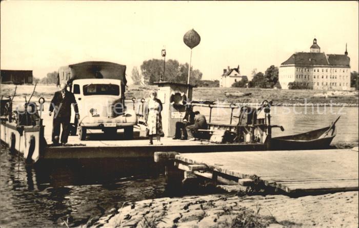 Pretzsch Elbe Autofaehre Schloss