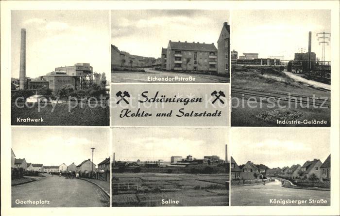 Schoeningen Kraftwerk Eichendorffstrasse Industrie-Gelaende Saline Goetheplatz