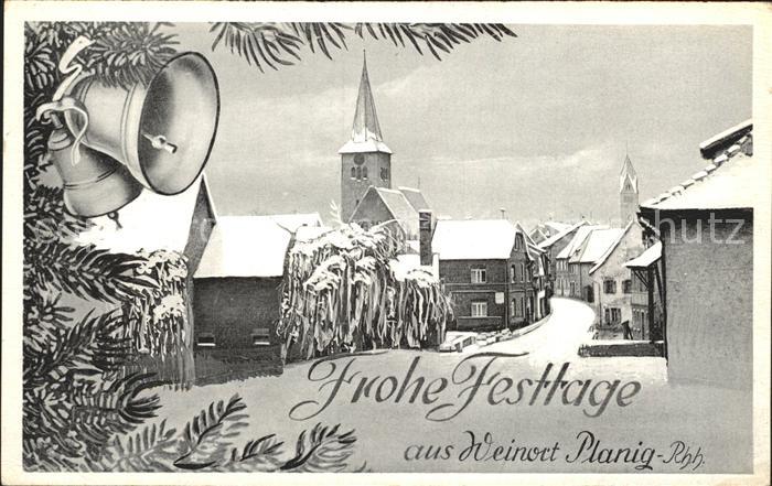 Planig Rheinhessen Frohe Festtage Weihnachten Kirchenglocken
