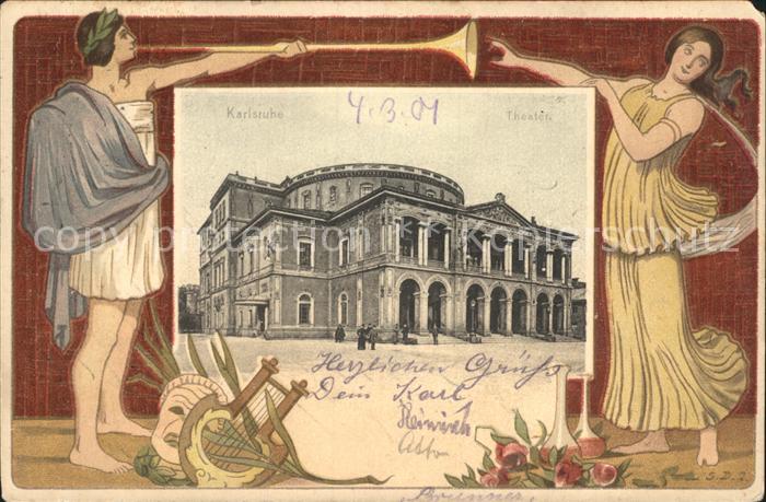 Karlsruhe Theater Litho