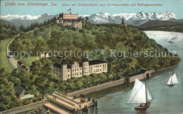 Starnbergersee Leoni Zahnradbahn Rottmannshoehe Segelboote
