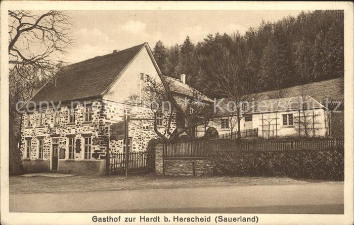 Herscheid Sauerland Gasthof zur Hardt Bahnpost