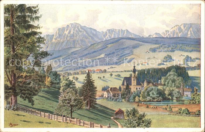 Hoeglwoerth Staufengruppe Aquarell Pfarrer Bauer