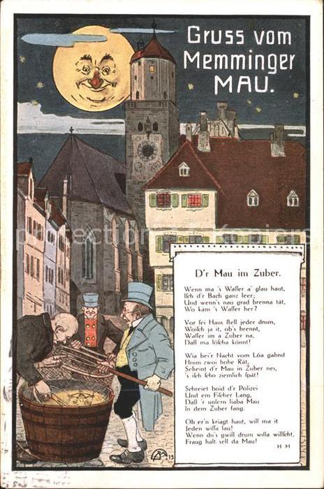 Memmingen Memminger Mau Gedicht d r Mau im Zuber