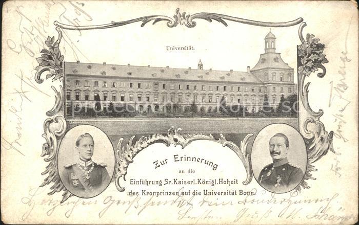 Bonn Rhein Universitaet Einfuehrung Kronprinz Wilhelm Wilhelm II.