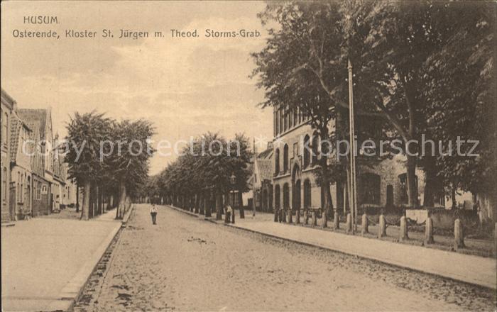 Husum Nordfriesland Osterende Kloster St. Juergen Theodor-Storms-Grab