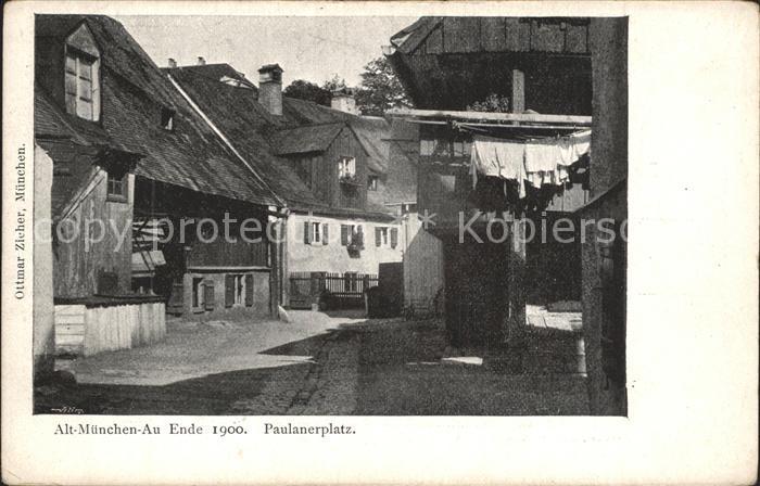 Au Muenchen Ende 1900 Paulanerplatz