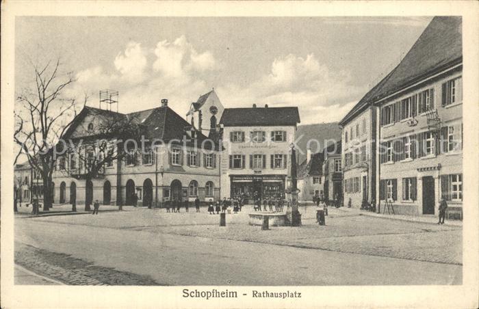 Schopfheim Rathausplatz Colonialwaren Franz Klossowski