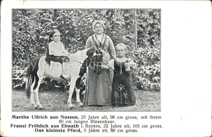 Kuriosum Liliputaner Martha Ullrich aus Nossen Franzi Froehlich aus Ebnath Das k