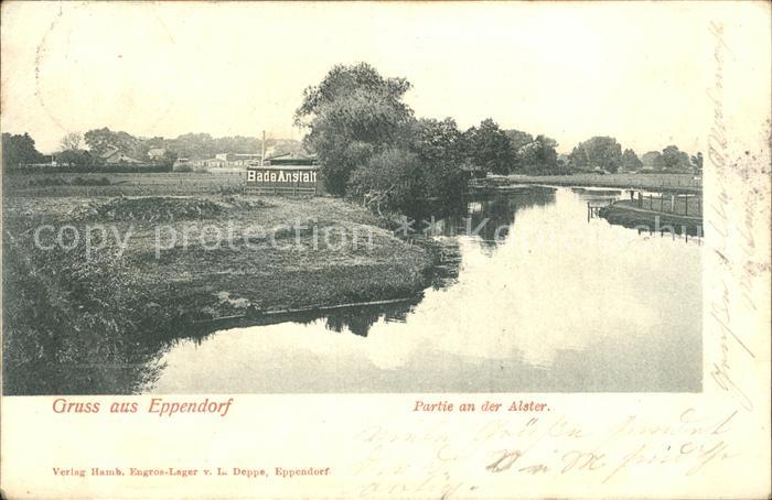 Eppendorf Hamburg Alsterpartie Bade-Anstalt