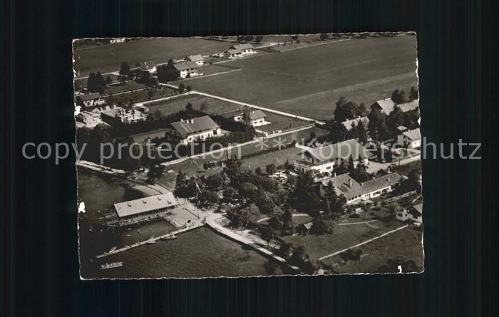 Rottach-Egern Sporthotel-Strandcafe am Prasserbad Fliegeraufnahme