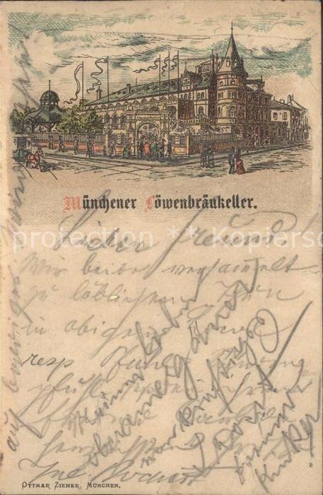 Muenchen Loewenbraeukeller Litho