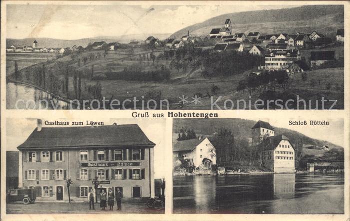Hohentengen Hochrhein Gasthaus zum Loewen Schloss Roetteln