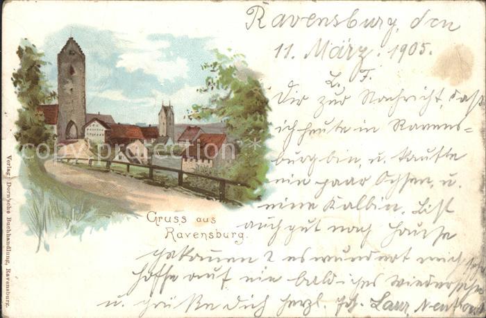 Ravensburg Wuerttemberg Litho