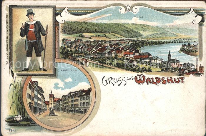 Waldshut Tiengen Rhein Hauptstrasse Tracht Litho