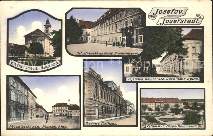 Josefov Hauptplatz Artiellerie Kaserne Spital Rathaus