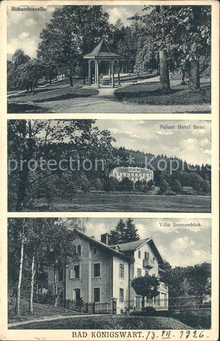 Bad Koenigswart Tschechien Richardsquelle Palast Hotel Beer Villa Sonnenblick