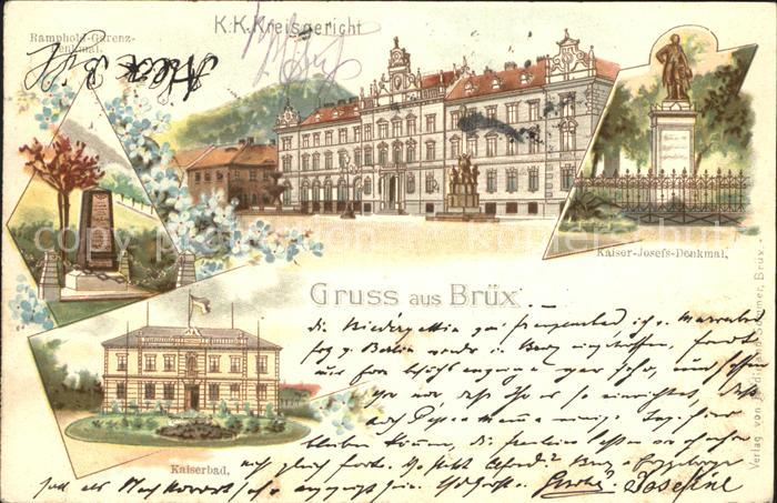Bruex Most Sudetengau Ramphold Garenz Denkmal Kreisgericht Kaiser Josefs Denkmal