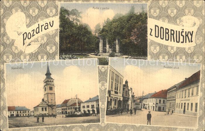 Dobruska Gutenfeld Marktplatz Park Kostelni ulice