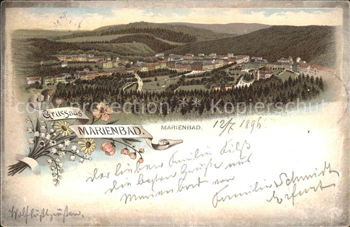 Marienbad Tschechien Boehmen Ortsansicht Blume