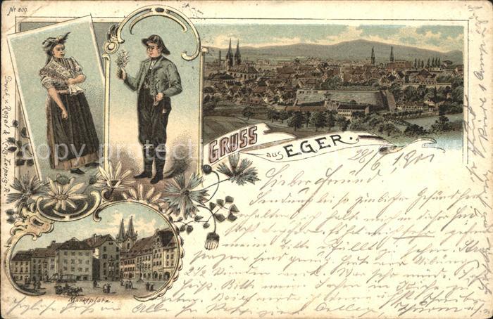 Eger Cheb Tschechien Marktplatz Tracht