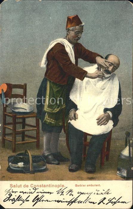 Constantinopel Istanbul Barbier ambulant