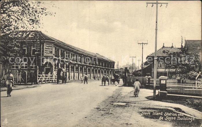 Colombo Ceylon Sri Lanka Stave Island Station Soysa Buildings