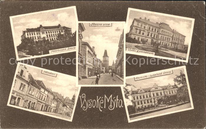 Vysoke Myto Vyssi Gymnasium Rolnicko lukarska skola Marktplatz