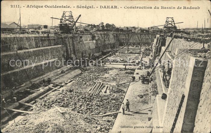 Dakar Afrique Occidentale Construction Bassin Radoub