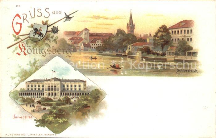Koenigsberg Ostpreussen Schlossteich Universitaet