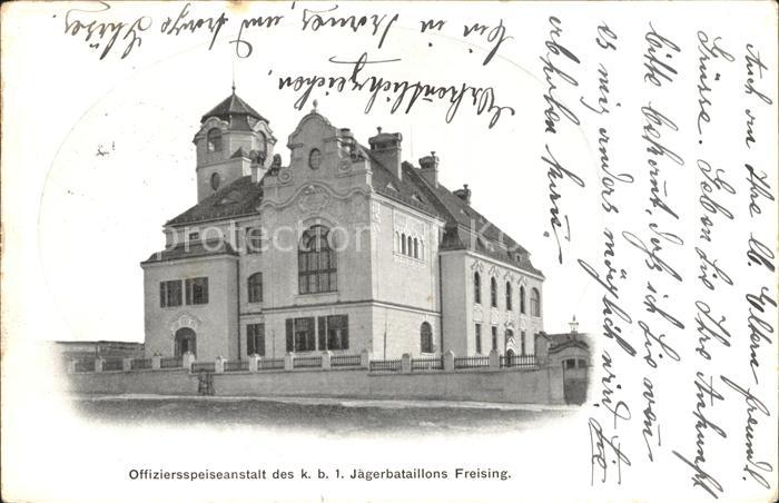 Freising Oberbayern Offiziersspeiseanstalt des kb 1 Jaegerbataillons