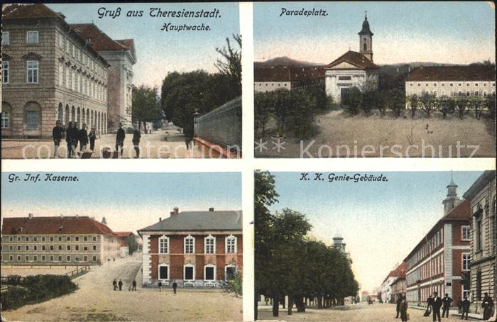 Theresienstadt Tschechien Hauptwache Paradeplatz K.K. Genie Gebaeude Gr. Inf. Ka