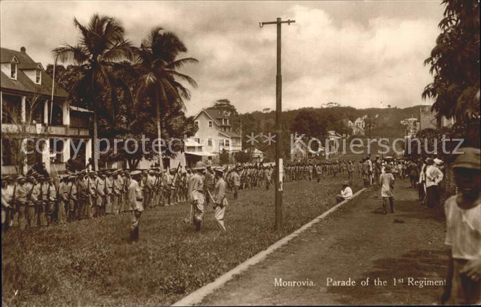 Monrovia Liberia Parade 1 Regiment Soldaten