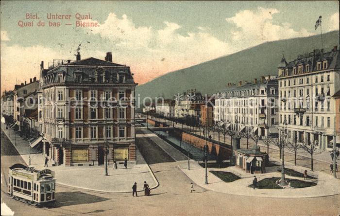 Biel Bienne Unterer Quai Strassenbahn