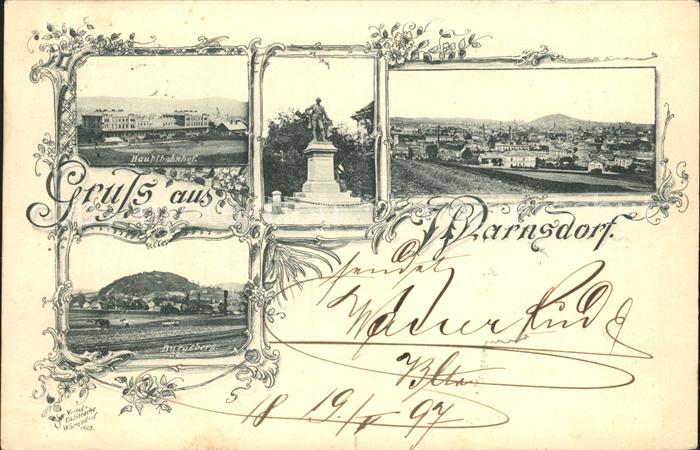 Warnsdorf Varnsdorf Boehmen Hauptbahnhof Burgsberg Kaiser Josef Denkmal