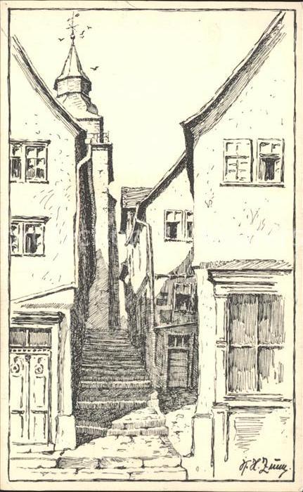 Haiger Dorf Federzeichnung