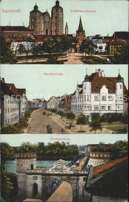 Ingolstadt Donau Harderstrasse Donaubruecke Liebfrauenkirche