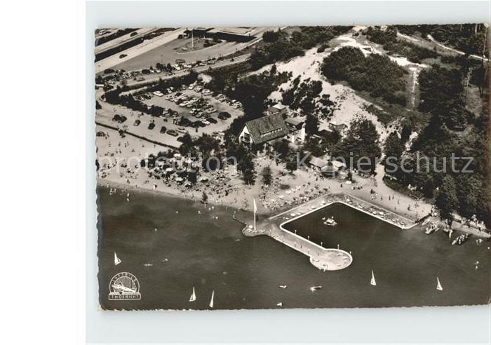 Seelze Auto- Rast und Strandbad Fliegeraufnahme