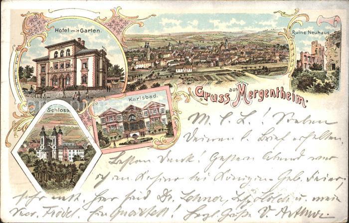 Mergentheim Bad Karlsbad Schloss Hotel mit Garten