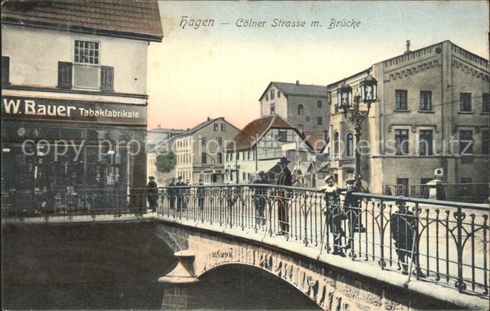 Hagen Westfalen Koelner Strasse mit Bruecke