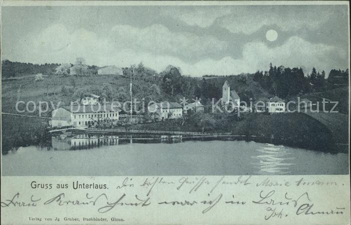 Unterlaus Dorf Mondnacht