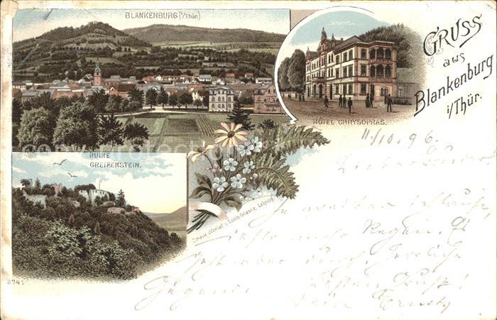 Blankenburg Thueringen Ruine Greifenstein Hotel Chrysopras