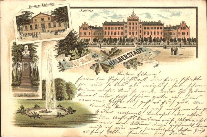 Halberstadt Seminar Kehr Denkmal Plantagen- Restaurant