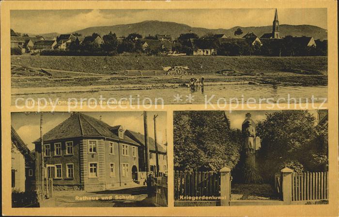 Buehl Offenburg Rathaus Schule Kriegerdenkmal