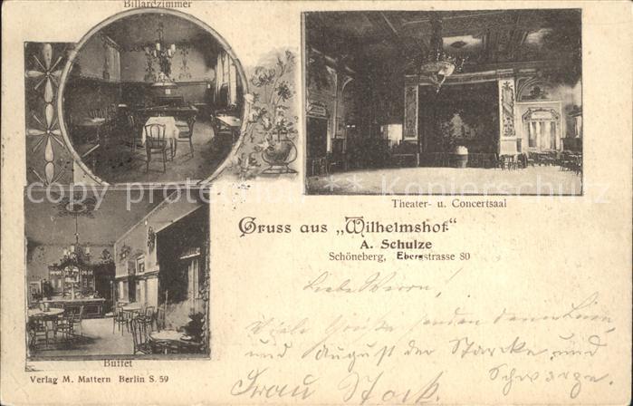 Schoeneberg Berlin Theater- und Konzertsaal Wilhelmshof