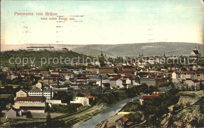 Bruenn Brno Panorama vom roten Berge aus